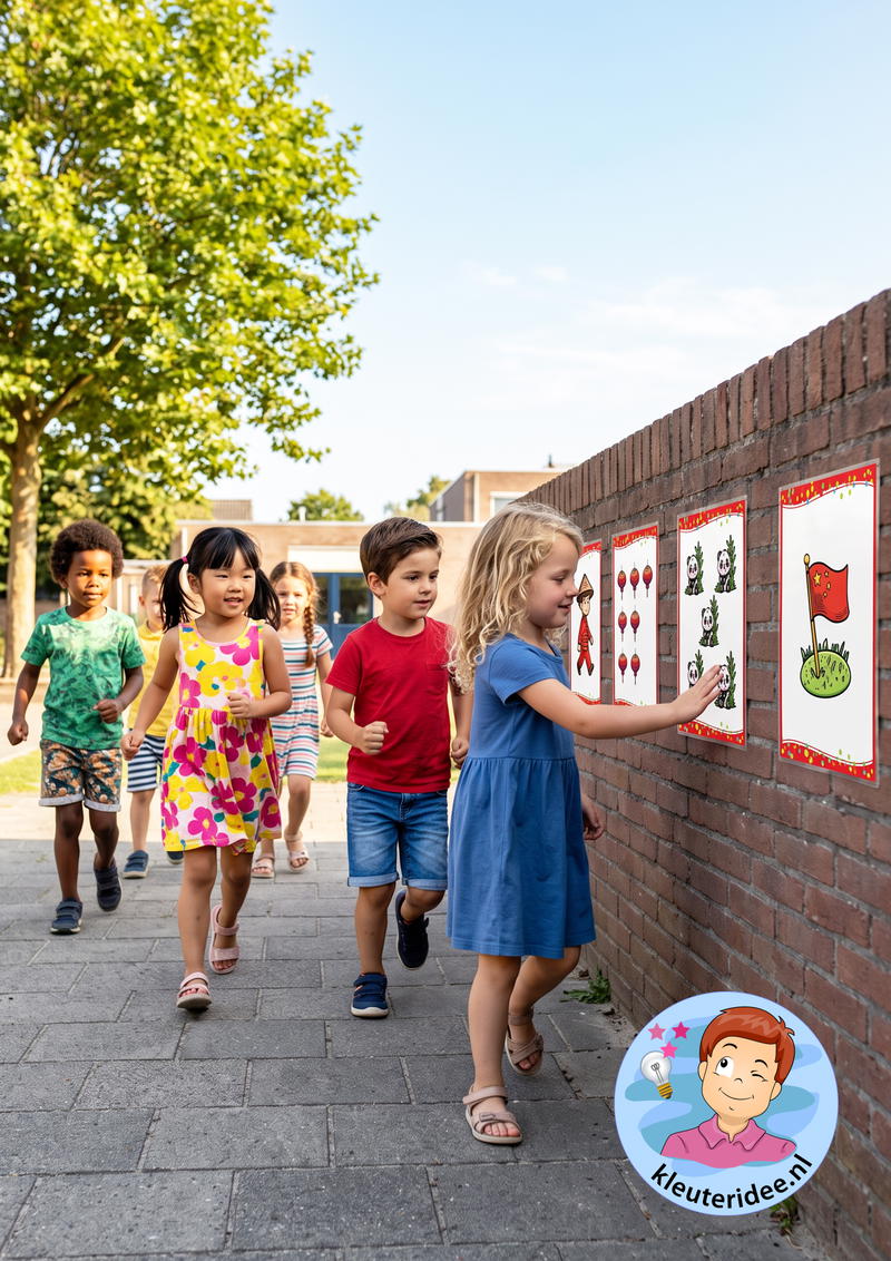 Telpakket thema China, bewegend leren, rekenen, tellen, kleuteridee 